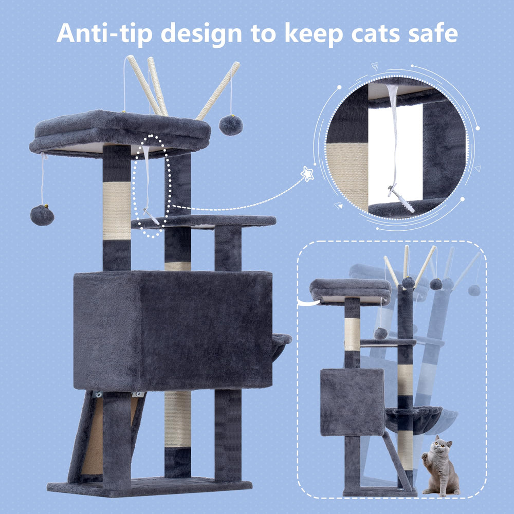Hey-brother cat tree tower indoor living room setup saves floor space