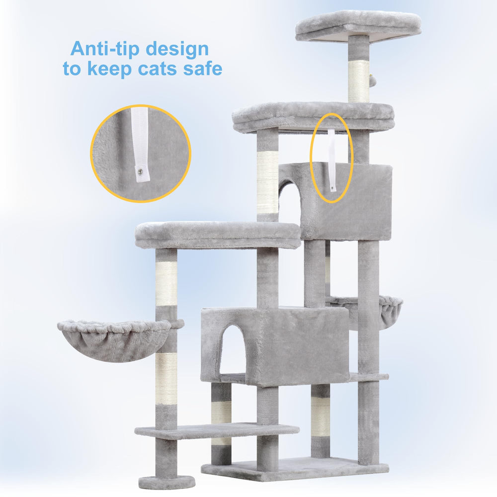 Hey-brother Cat Tree Tower indoor-play-area blends with living spaces stylishly.