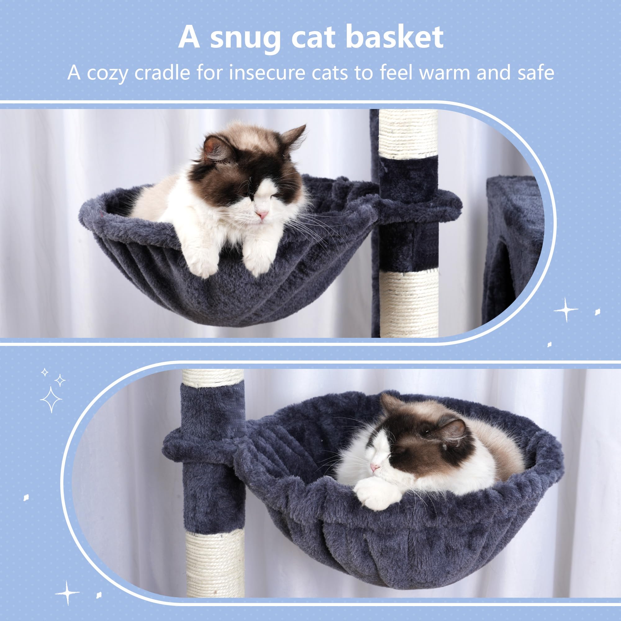 Hey-brother cat-tree-tower sisal-posts invite scratching and healthy nail care