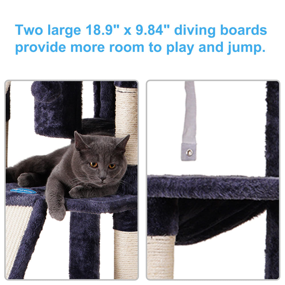 Hey-brother cat tree two hammocks for lounging