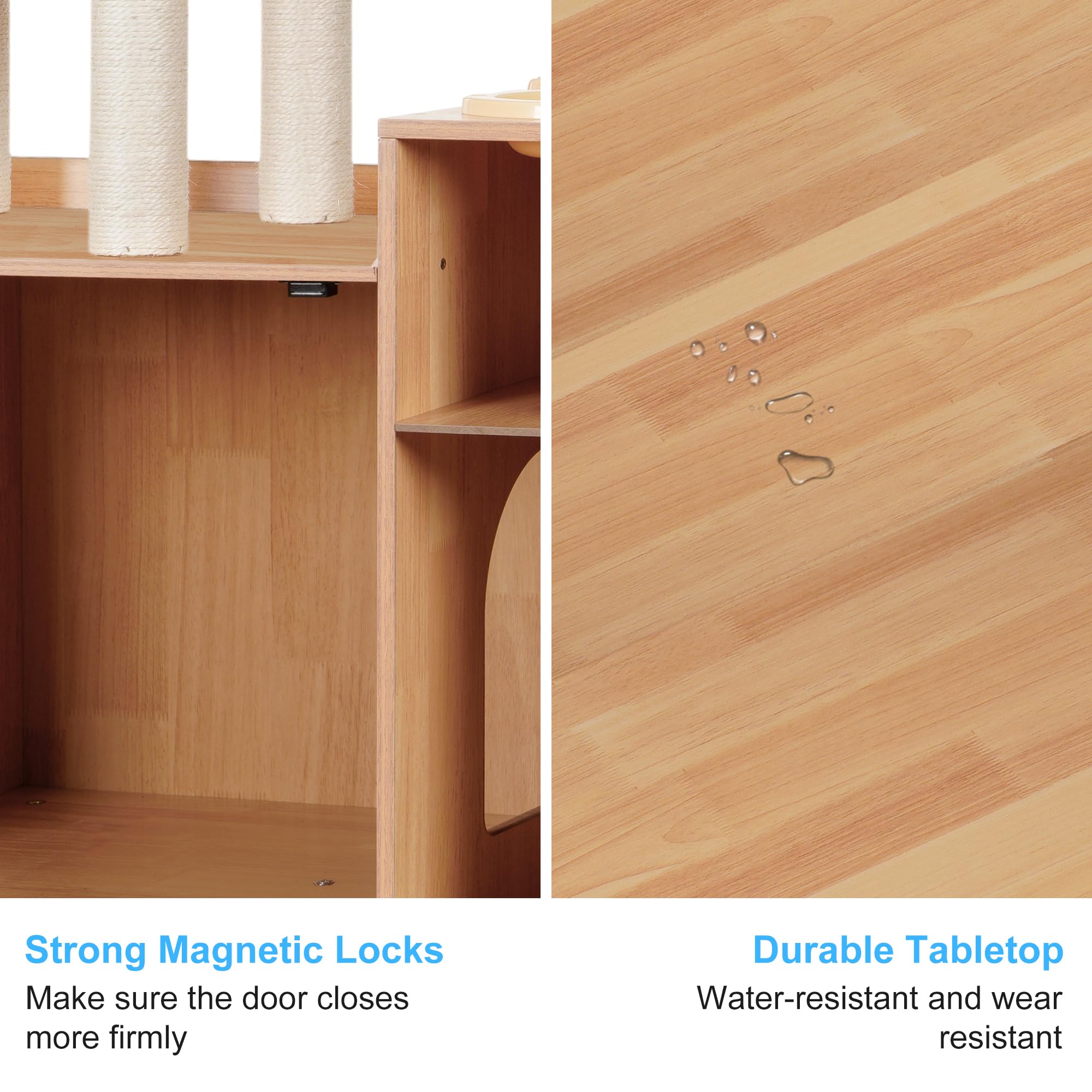 Hey-brother cat tree waterproof scratch-resistant surface easy cleaning