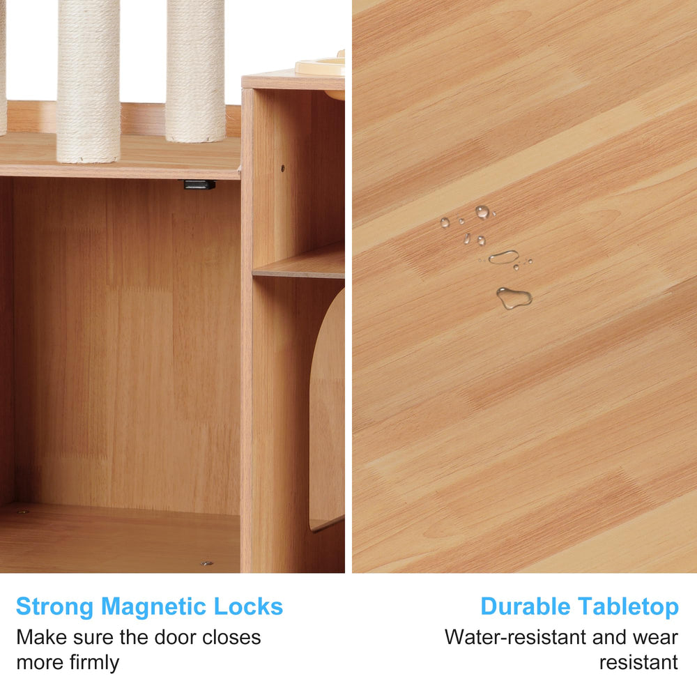 Hey-brother cat tree waterproof scratch-resistant surface easy cleaning