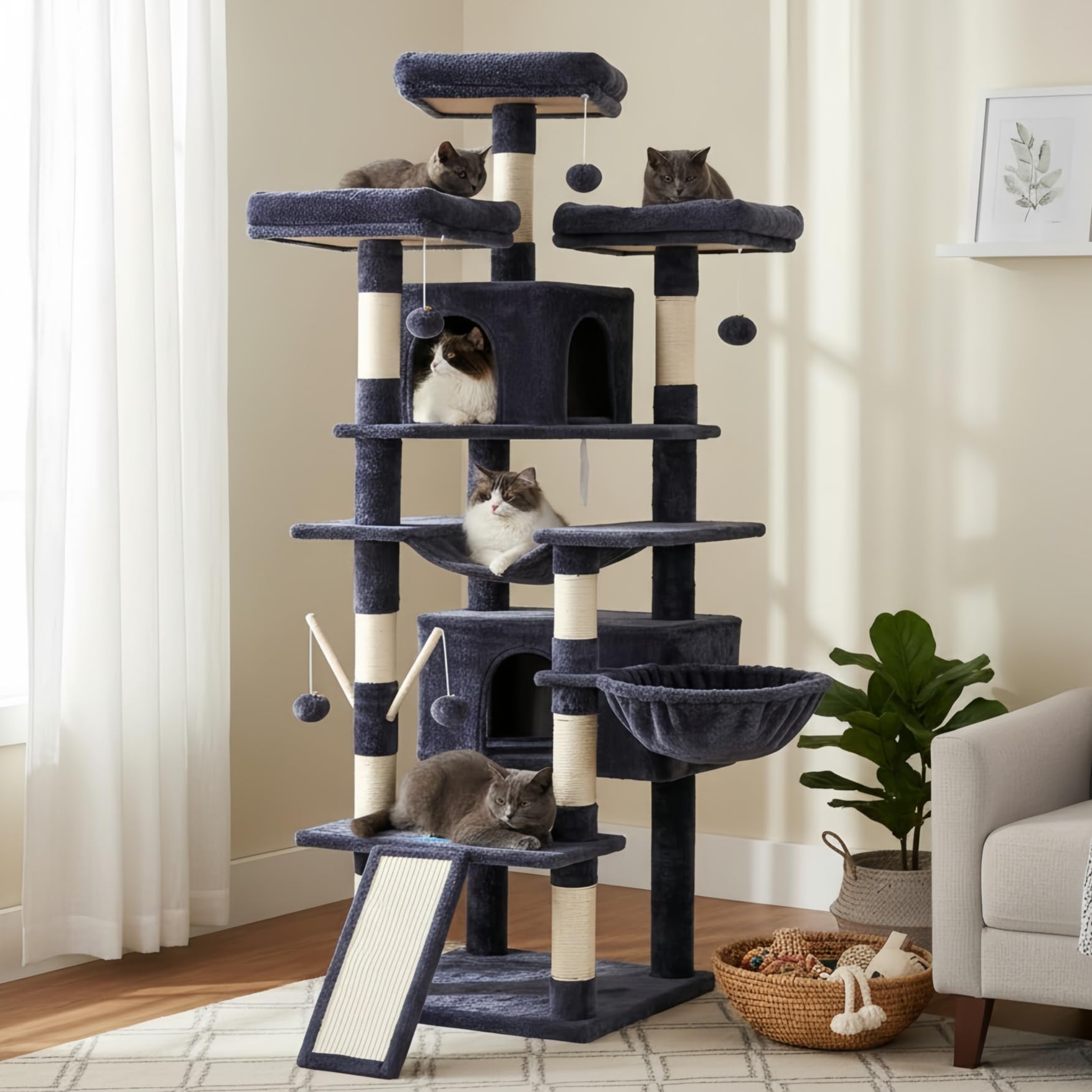 Hey-brother cat tree wide scratching board for claws
