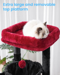 Hey-brother Gothic cat tree sisal posts satisfy scratching needs with durable texture