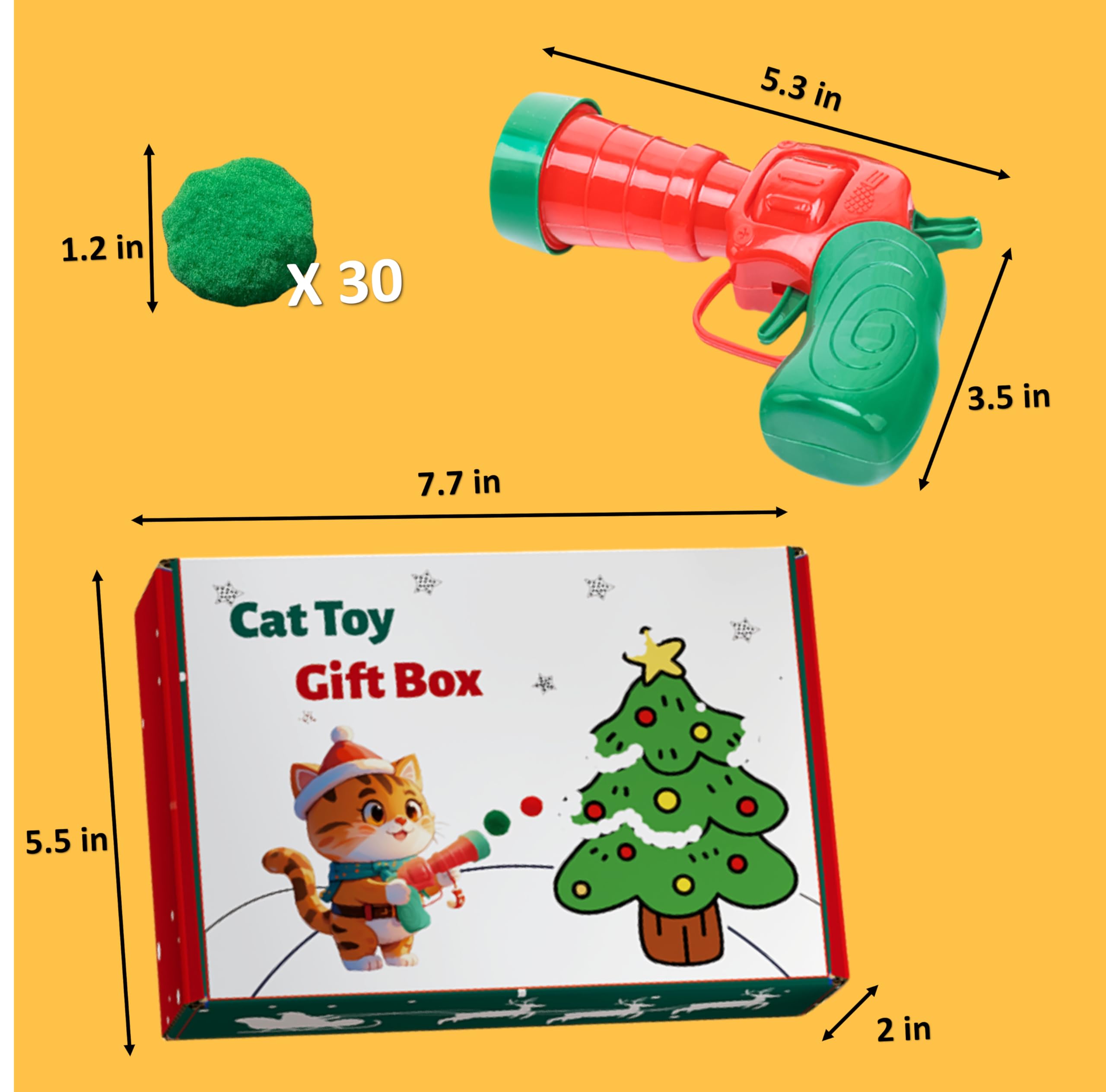 Hey Jumi pom-poms colorful set fuels lively chasing and pouncing sessions.