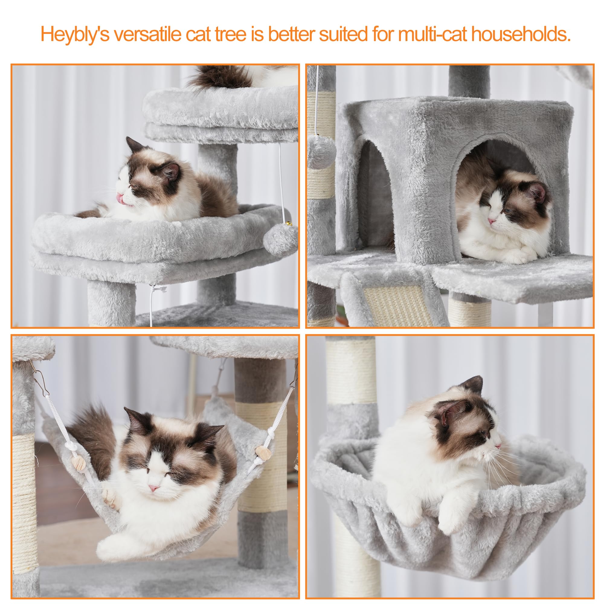 Heybly anti-tip kit keeps the tall structure stable during active play.
