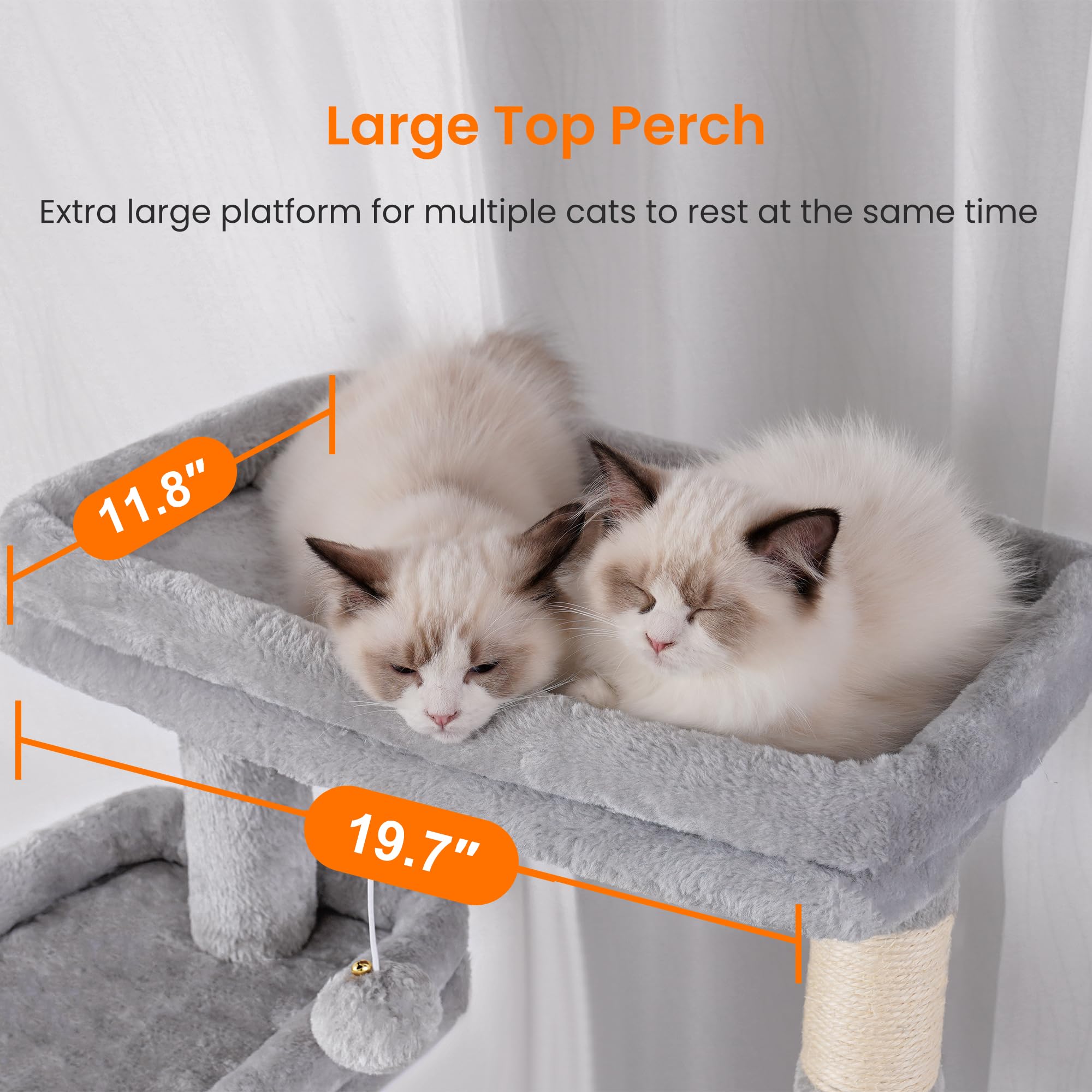 Heybly Cat Tree assembly tools included simplify setup and quick use.