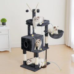 Heybly Cat Tree detachable bed provides a flexible rest space for cats or small dogs.