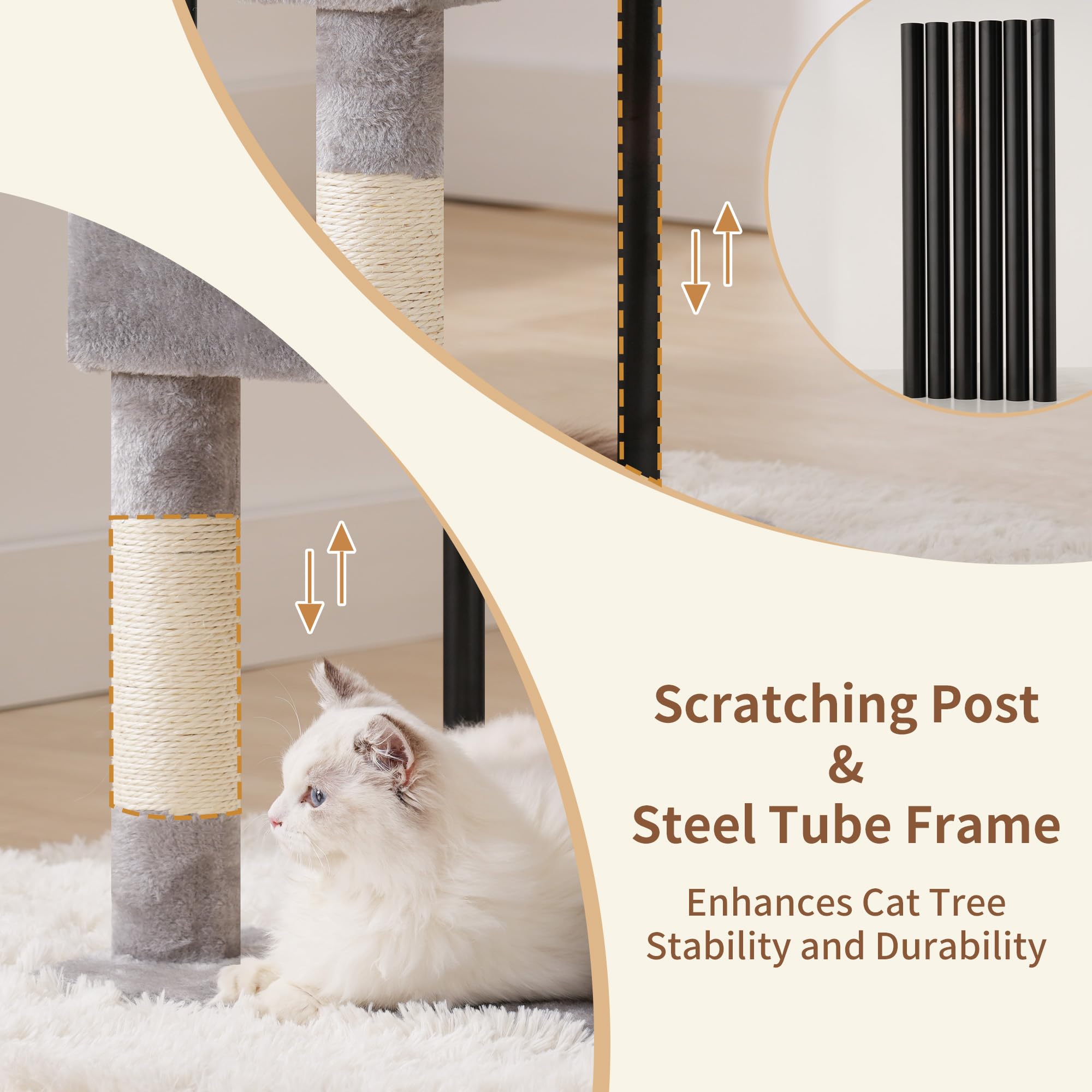 Heybly cat tree easy assembly takes minutes with clear instructions.