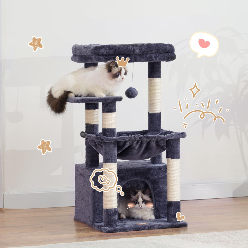 Heybly cat tree for indoor cats fits compact spaces and cozy corners