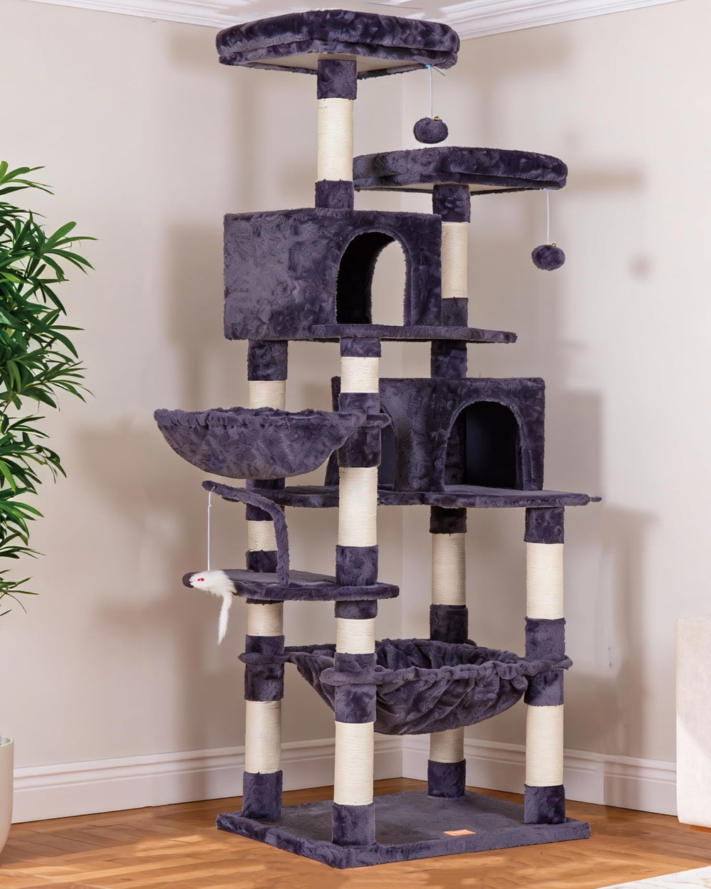 Heybly Cat Tree Hammock showcases cozy resting zone for cats