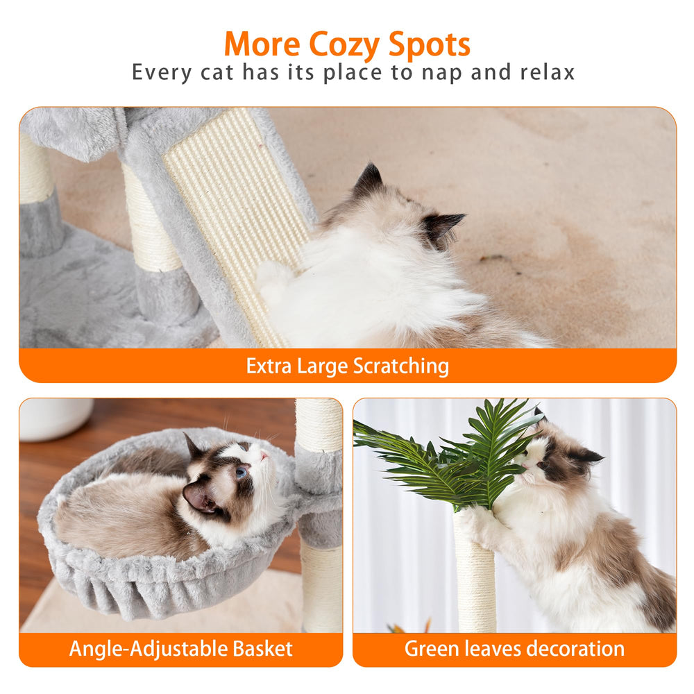 Heybly HCT015W cozy cave and basket create private hideaways for cats.