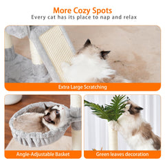 Heybly HCT015W cozy cave and basket create private hideaways for cats.