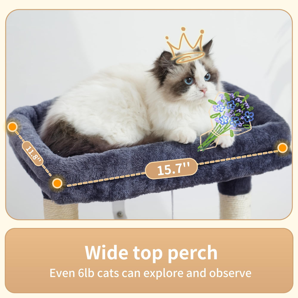 Heybly cat tree six scratching posts invite safe, satisfying claw care and play