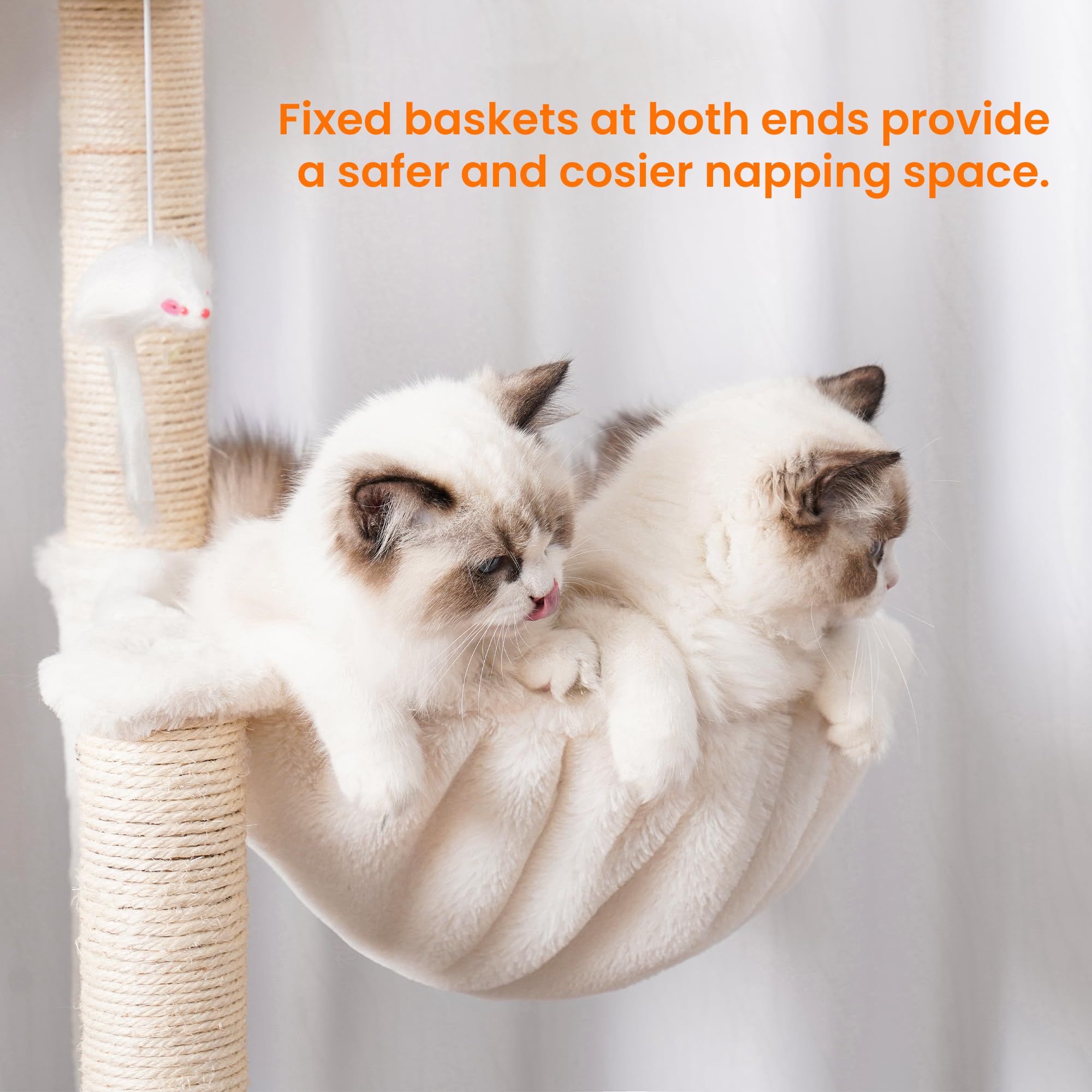 Heybly cat tree sisal posts and wide boards invite claws sharpening safely.