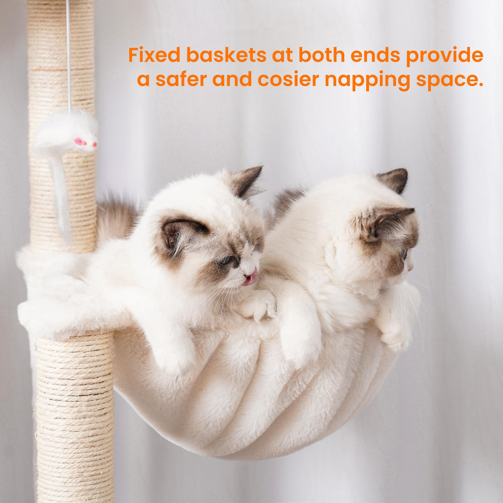 Heybly cat tree sisal posts and wide boards invite claws sharpening safely.