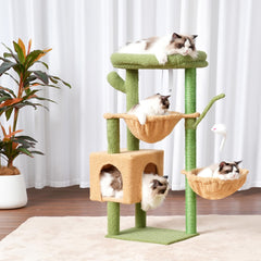 Heybly cat tree sisal posts wrapped for durable scratching and grooming sessions