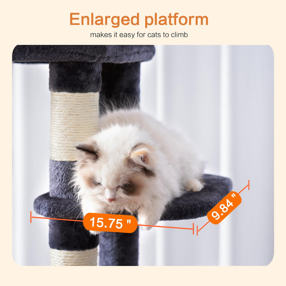 Heybly XXL cat tree sturdy structure supports active cats