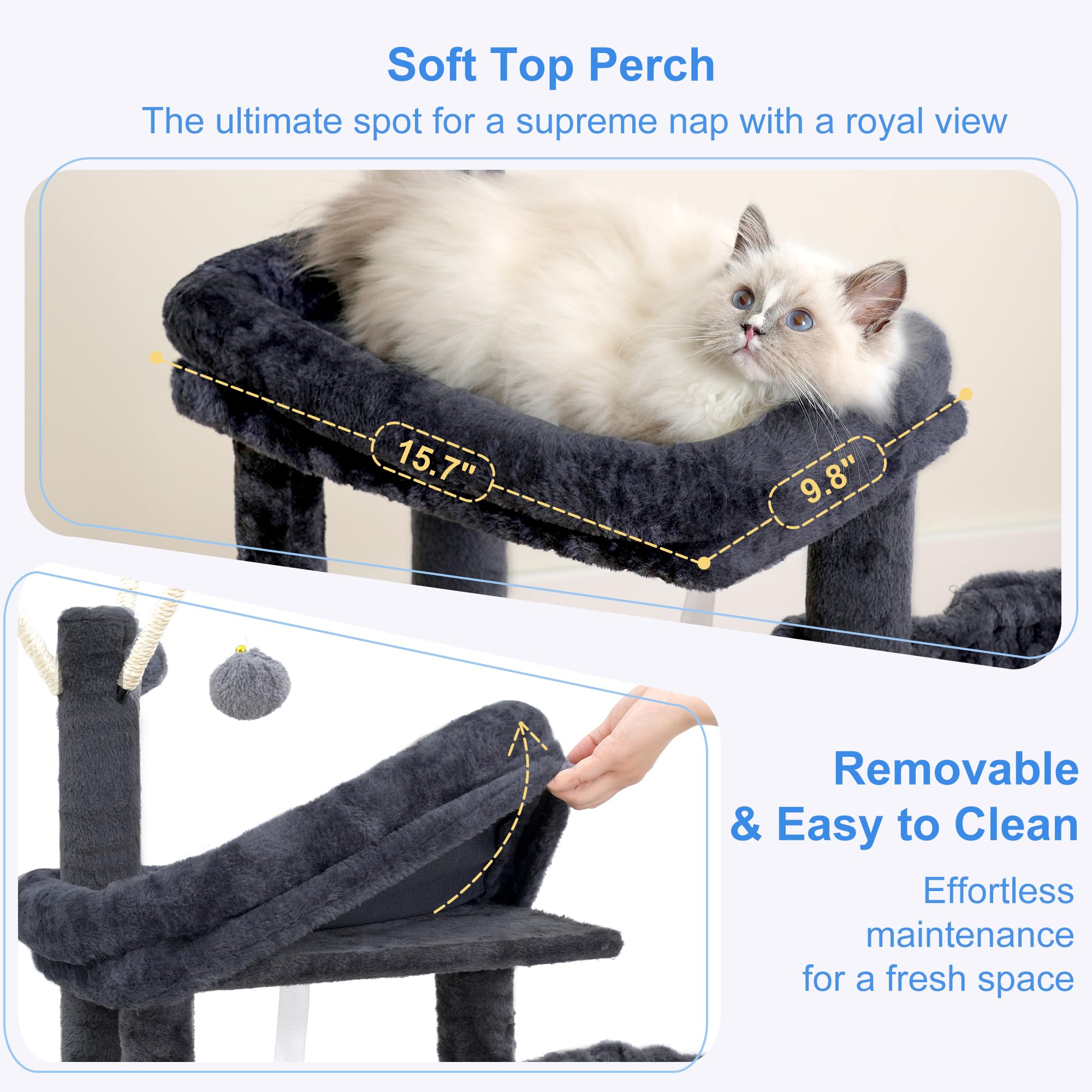 Heybly suspended hammock presents a snug nesting spot for relaxing and grooming.