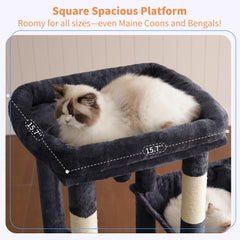 Heybly Heavy Duty Cat Tree four-level structure for climbing and lounging.