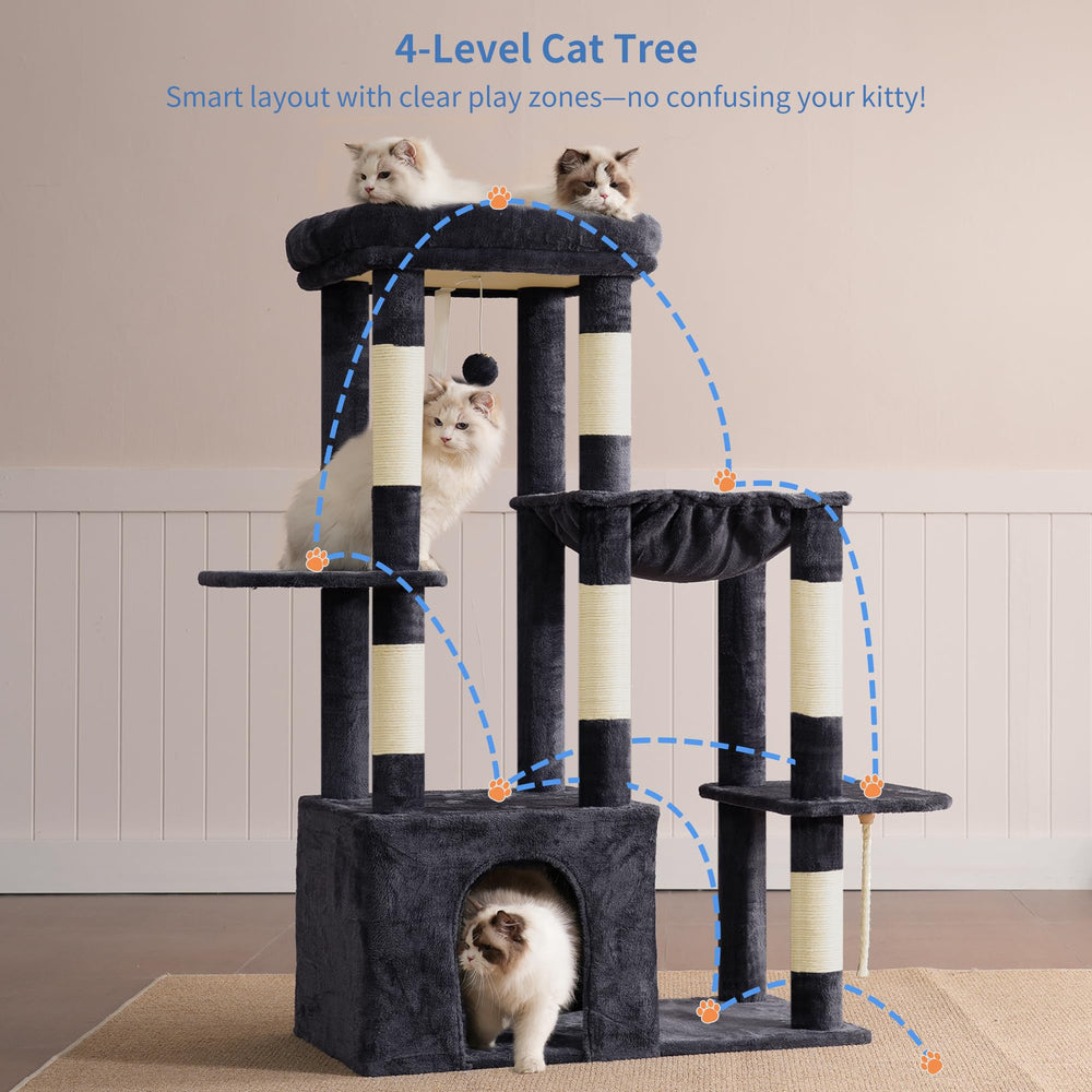 Heybly Heavy Duty Cat Tree top perch with spacious view area.