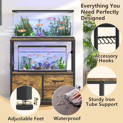 Heybly heavy-duty metal frame supports up to 330 lbs for stable tanks