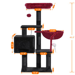 Heybly spacious-top-perch offers a removable cushion for easy cleaning and kitten lounging.