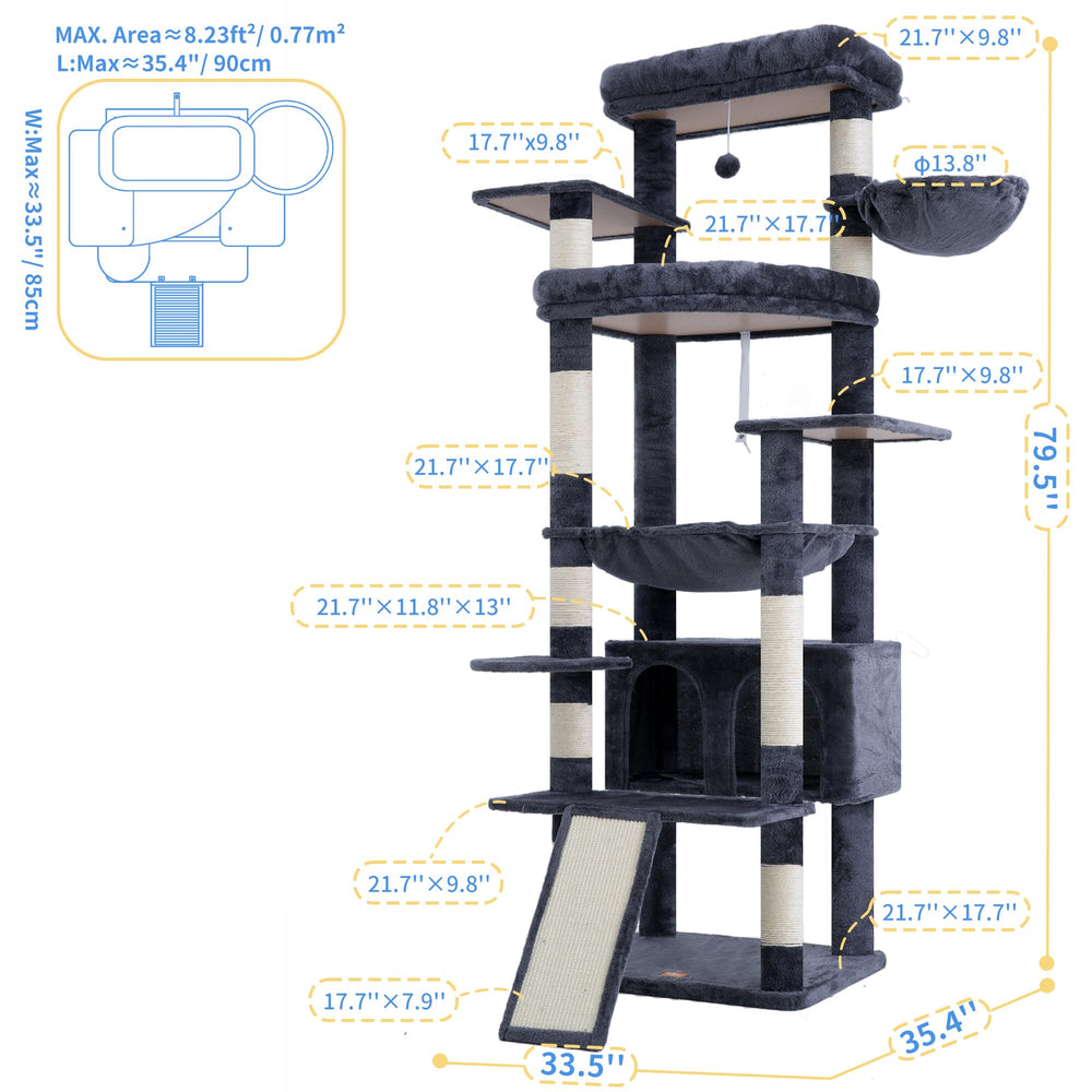 Heybly double-door cat house adds cozy shelter and extra play opportunities.