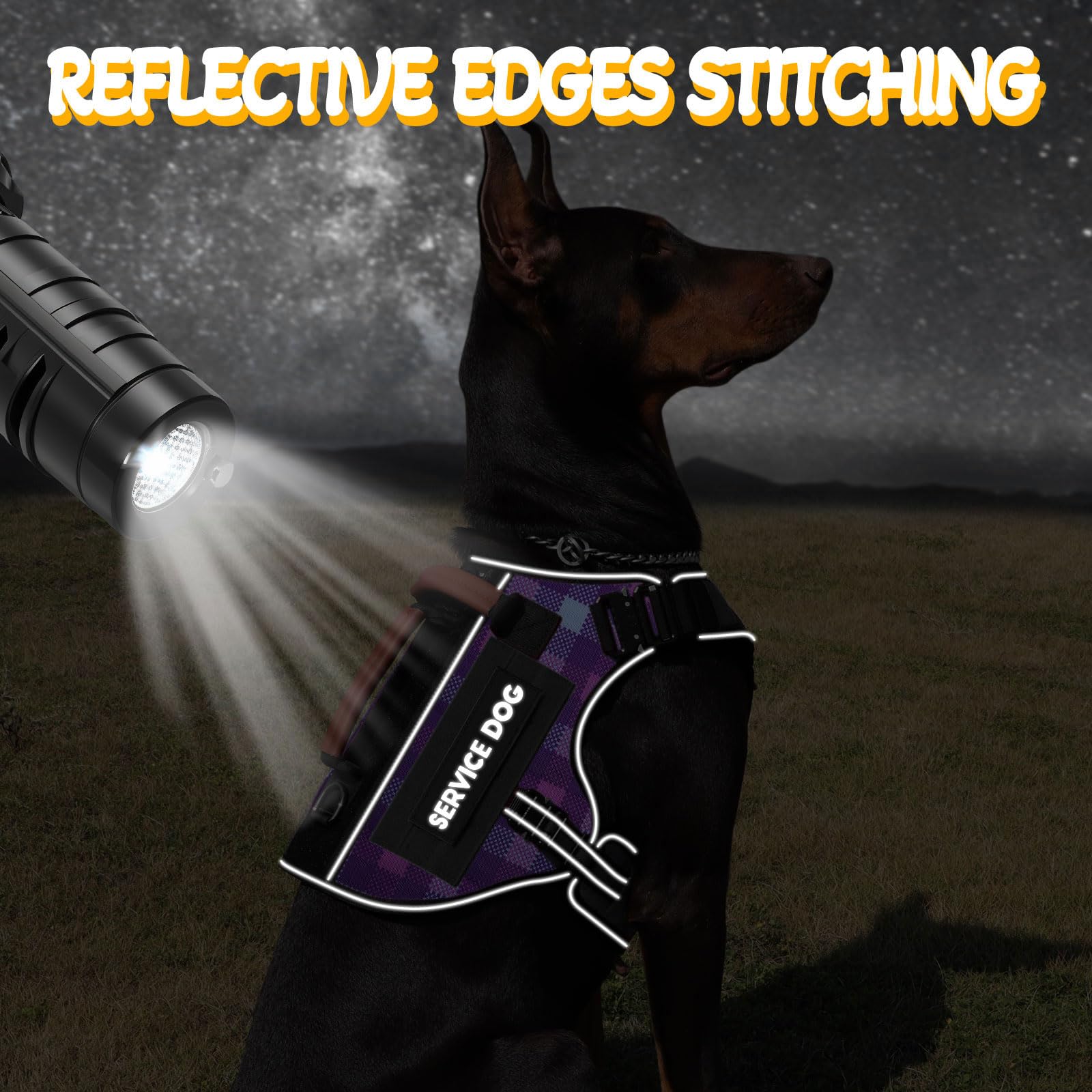 HEYCAHVA MOLLE panel close-up enables doggy accessories during training.