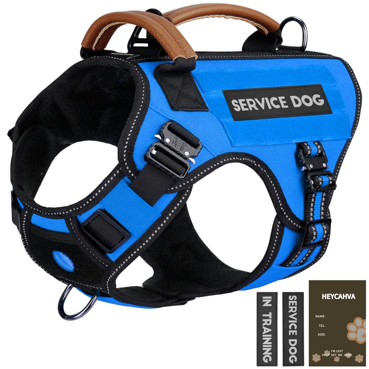 HEYCAHVA chaleco servicio para perros con hebillas metálicas para mayor durabilidad.