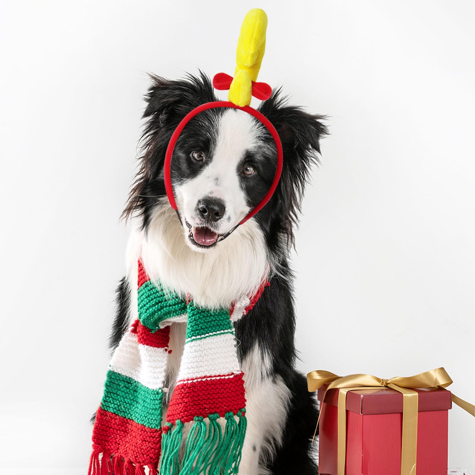 HEYFIZZ deer antler headband plush detail adds cheerful holiday ambience