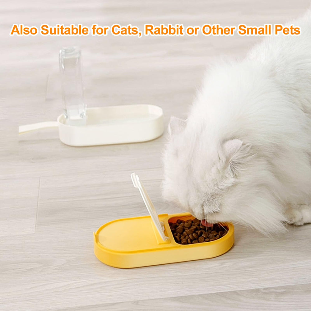 HEYISME food container for dog treats yellow showing long treats fit for trips.