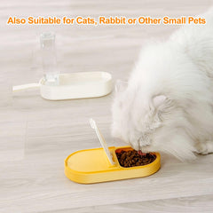 HEYISME food container for dog treats yellow showing long treats fit for trips.