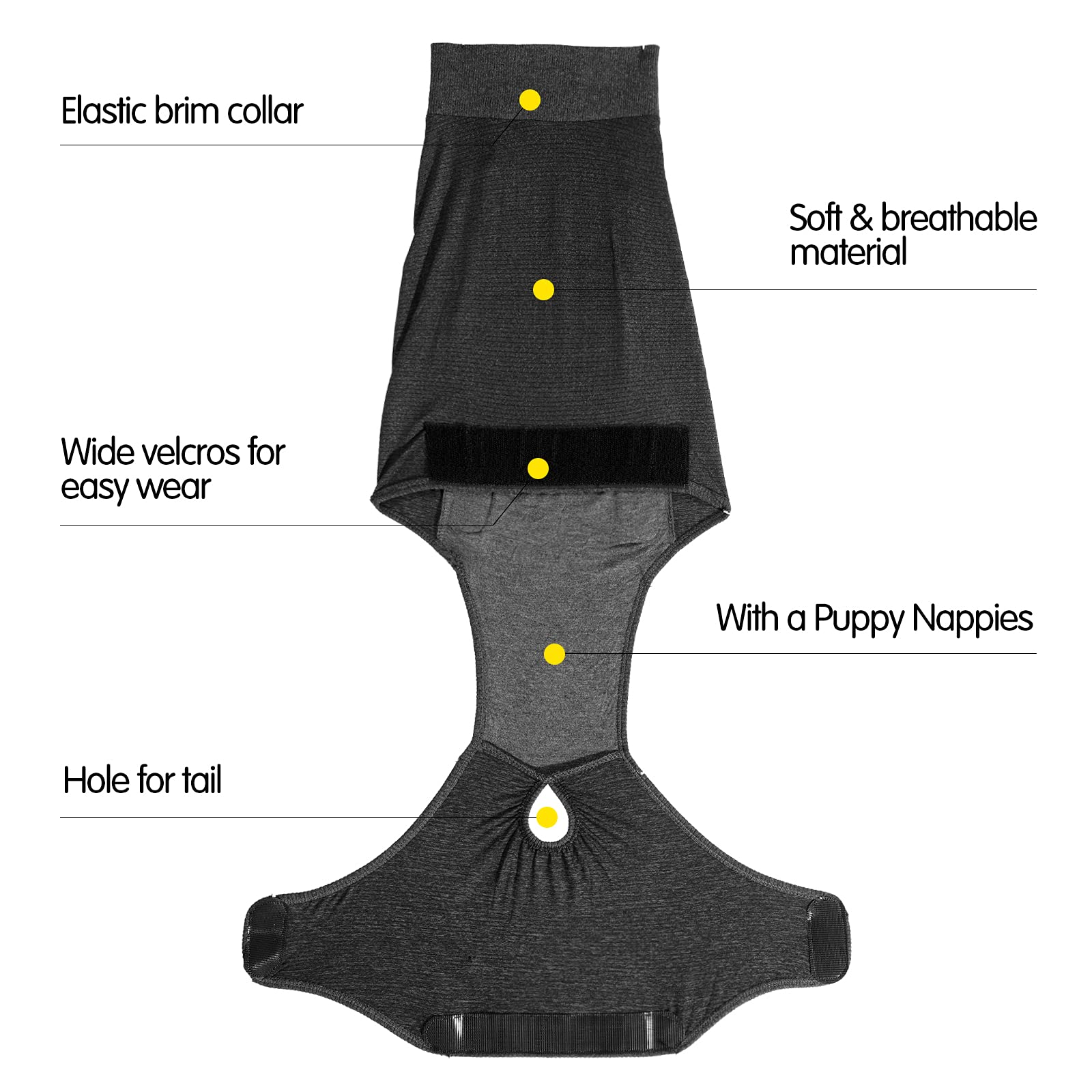 HEYWEAN dog-incontinence-solution-diaper offers dependable containment and peace of mind.
