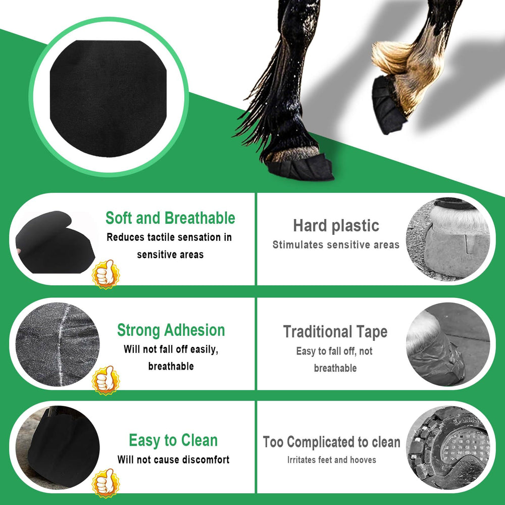 Hezaosth breathable hoof cushion padding offers comfortable protection during wrapping.