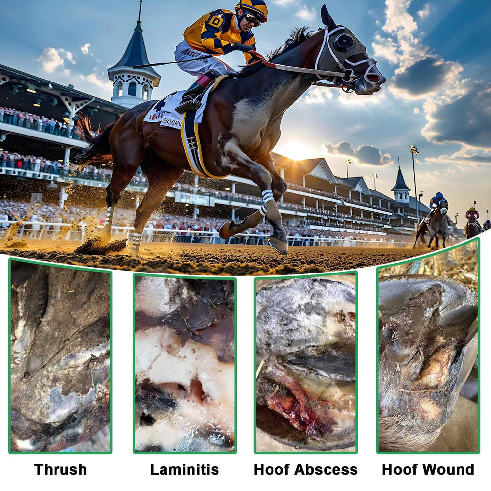 Hezaosth hoof wound-care support aids recovery without stressing the horse.