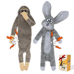 HGB No Stuffing Bunny Toy for mess-free chew time and safe play