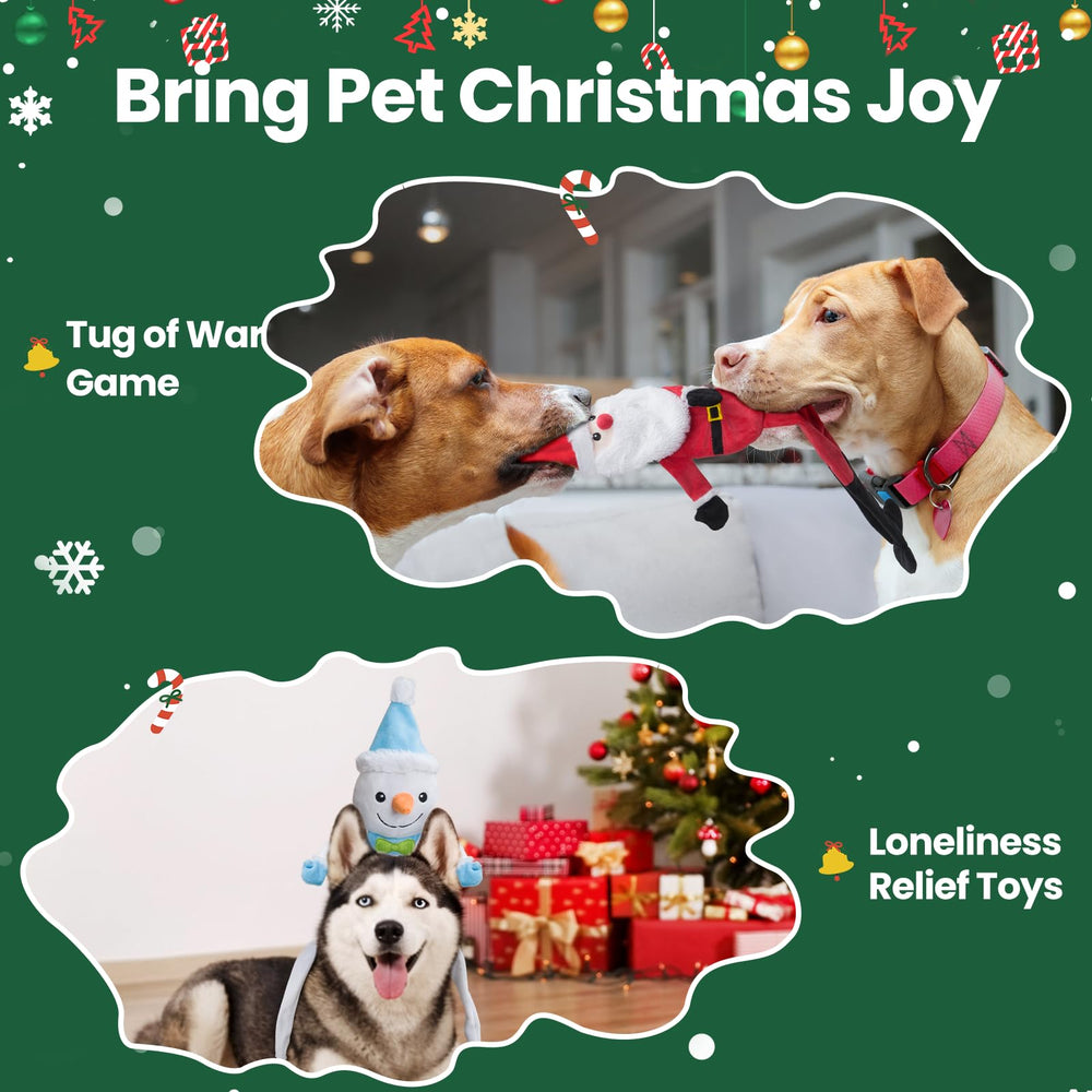 HGB Squeaky Christmas dog toy washable fabric enables easy cleanup.