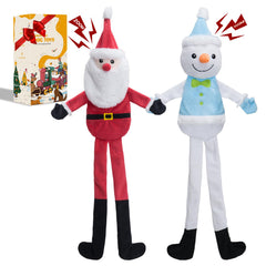 HGB Squeaky Christmas dog toy pack front view promotes interactive play.