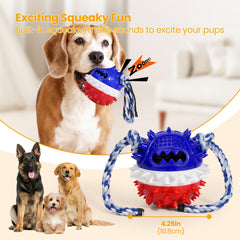 HGB Squeaky Dog Puzzle Toy tug and fetch design for interactive bonding