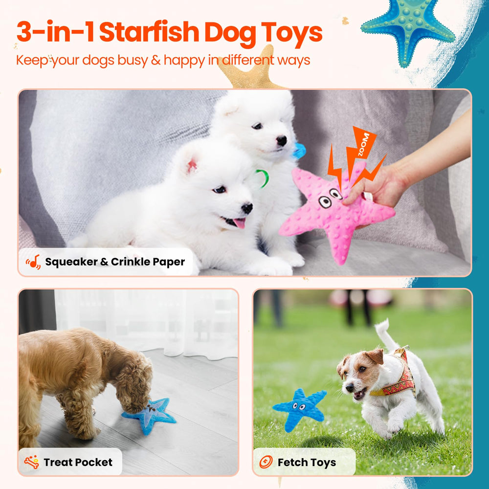 HGB starfish blue crinkle toy stimulates senses during play