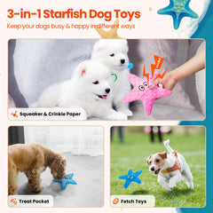 HGB starfish blue crinkle toy stimulates senses during play