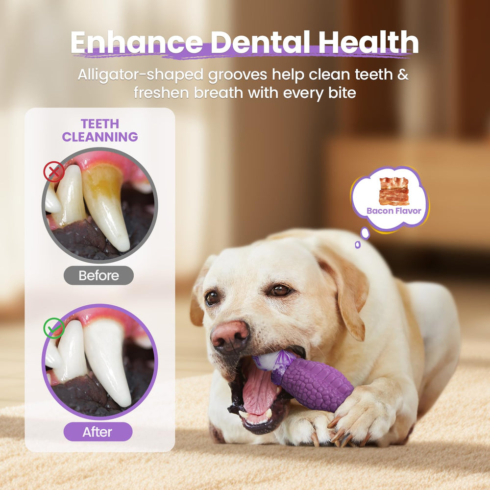 HGB Tough Dog Chew Toy dental-texture grooves help remove surface stains
