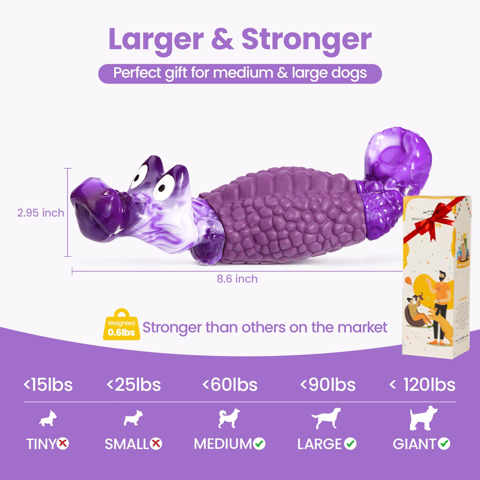 HGB Tough Dog Chew Toy large-dog play ready device for powerful chewers