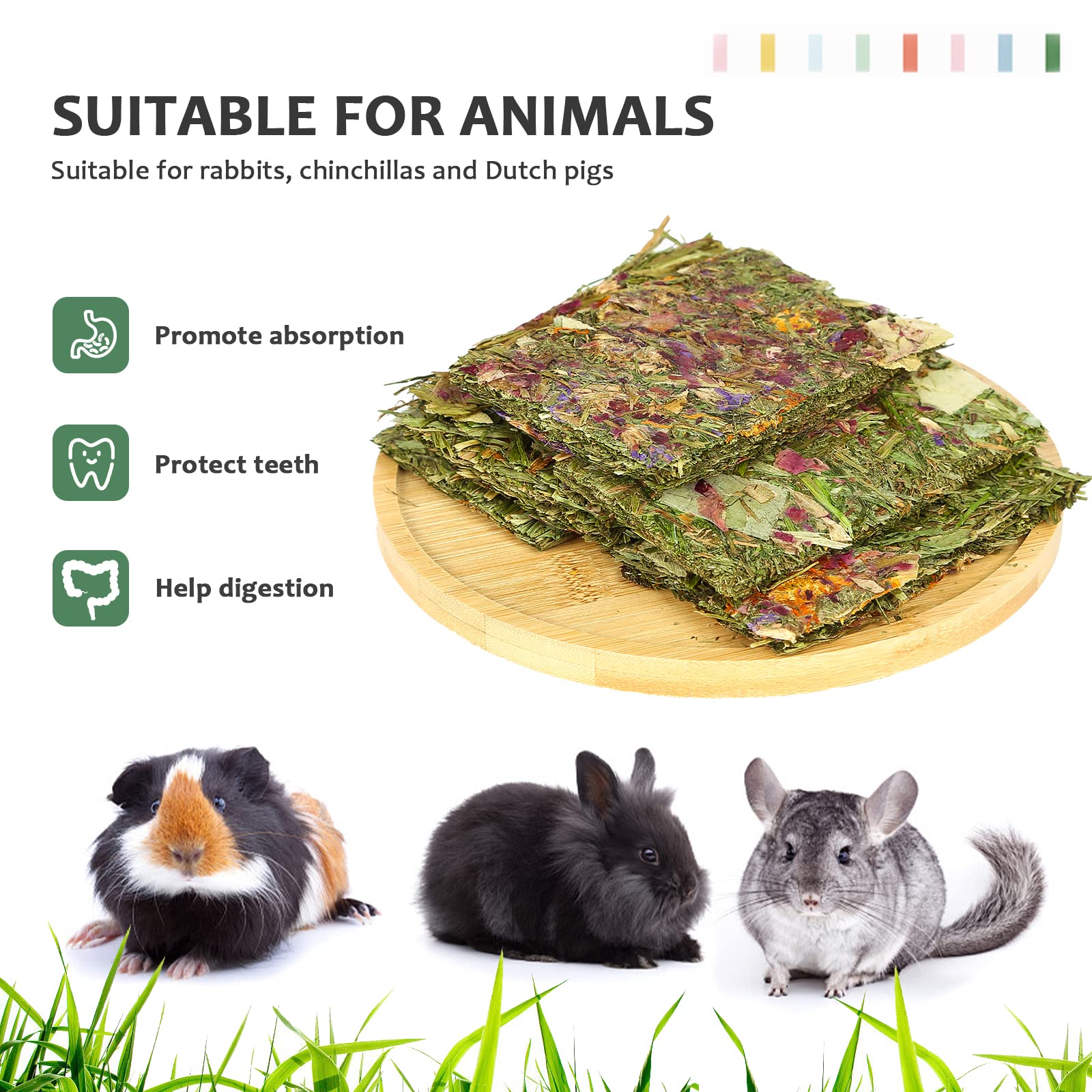 HGPOKLVT organic chew sticks Timothy hay image shows natural ingredients for healthy chewing.