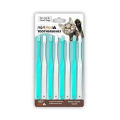 H&H Pets toothbrush small-dogs-cats front view for easy brushing.