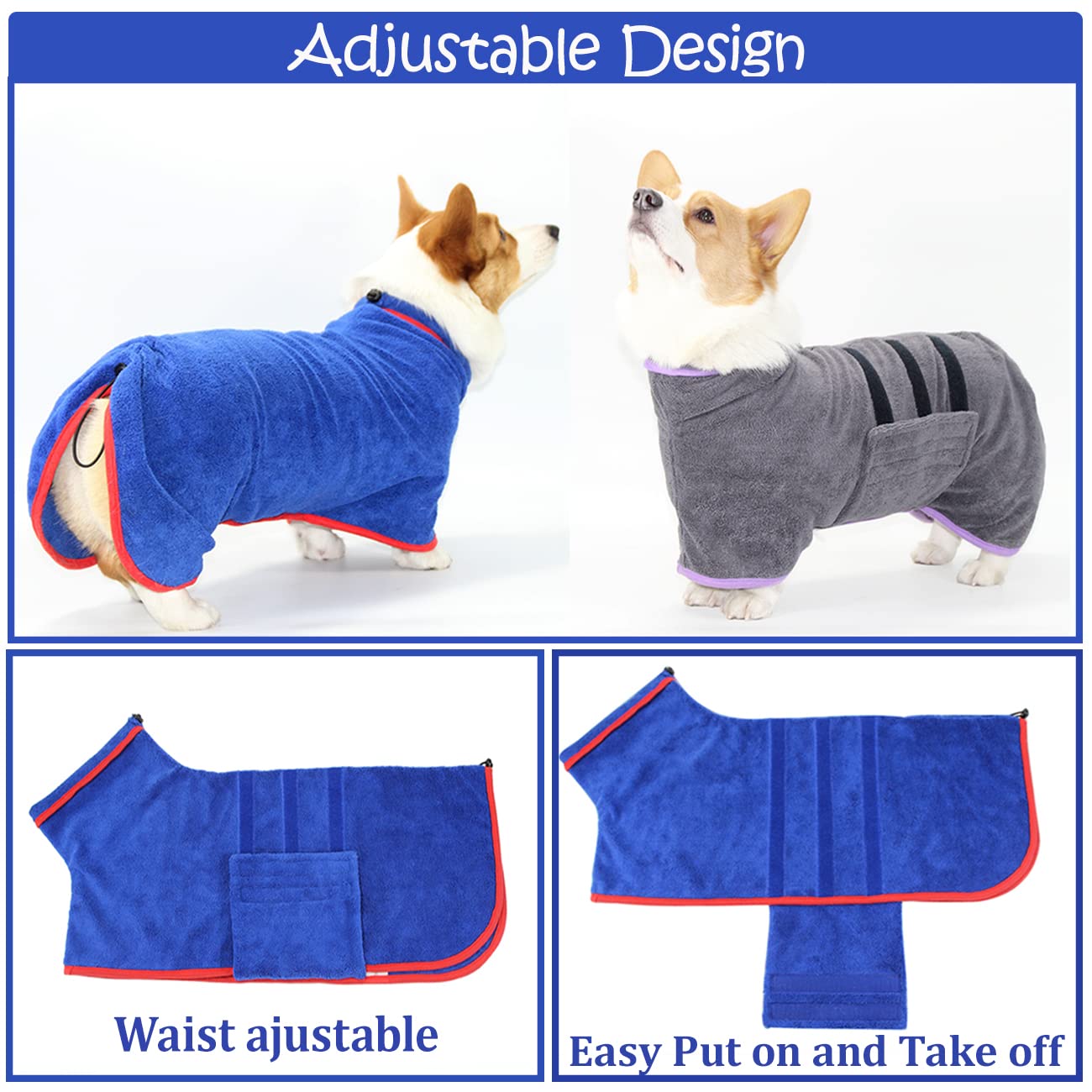 HhiMyOct dog drying coat machine-washable label indicates easy care