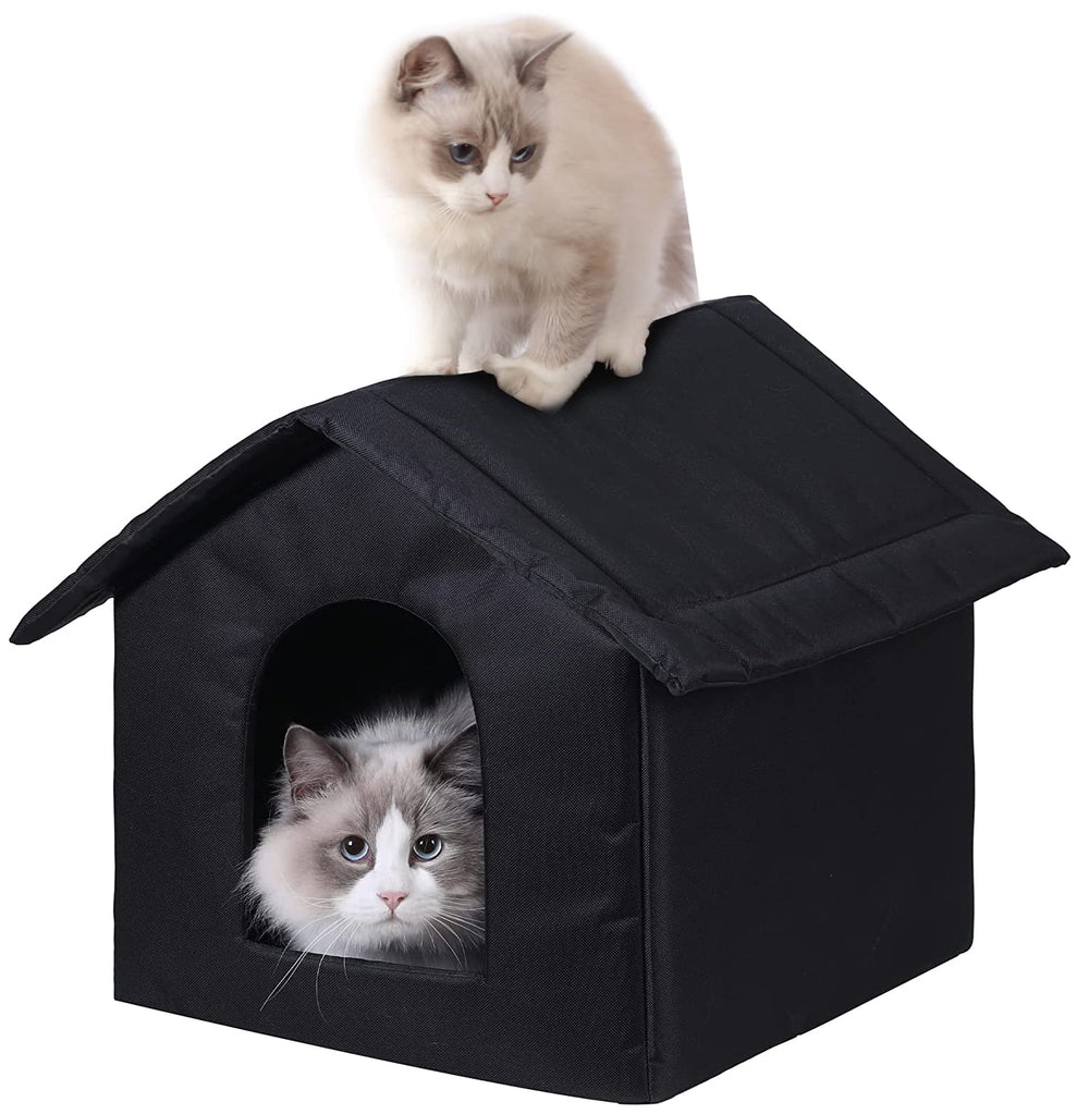H HONG RI SHENG outdoor cat house with waterproof-roof keeps pets dry in rain