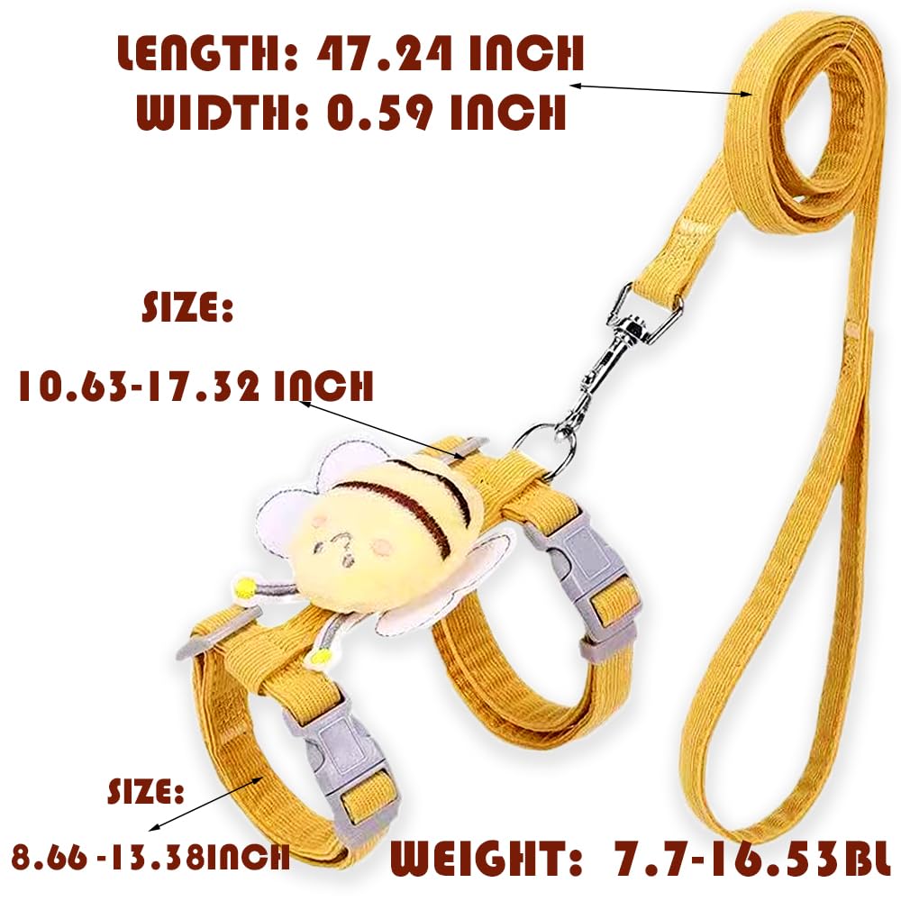 HHSSALIN cat harness adjustable straps for comfortable growth fit