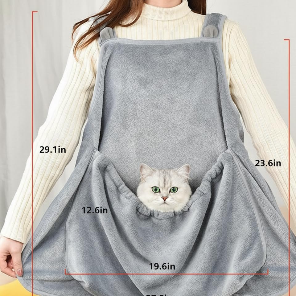 Hhuabeibei cat apron with adjustable drawstring for a perfect fit